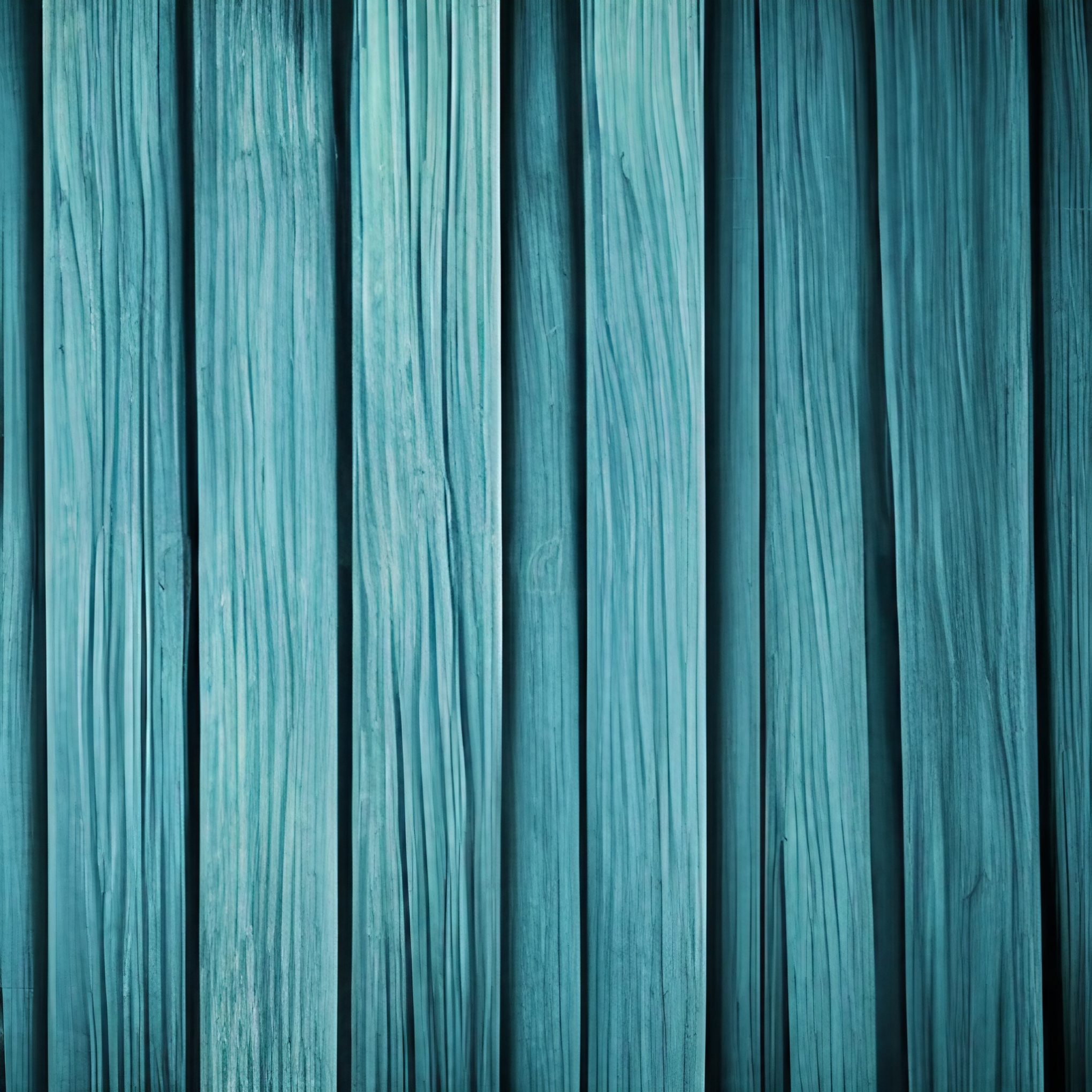 Digital Illustration Wooden Blue Painted Fence Panels