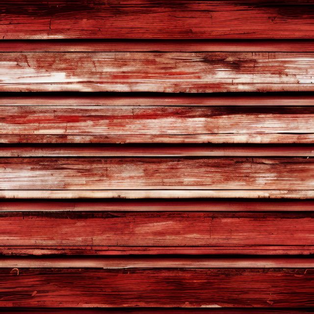 Rustic Red Painted Wooden Splintered Panels