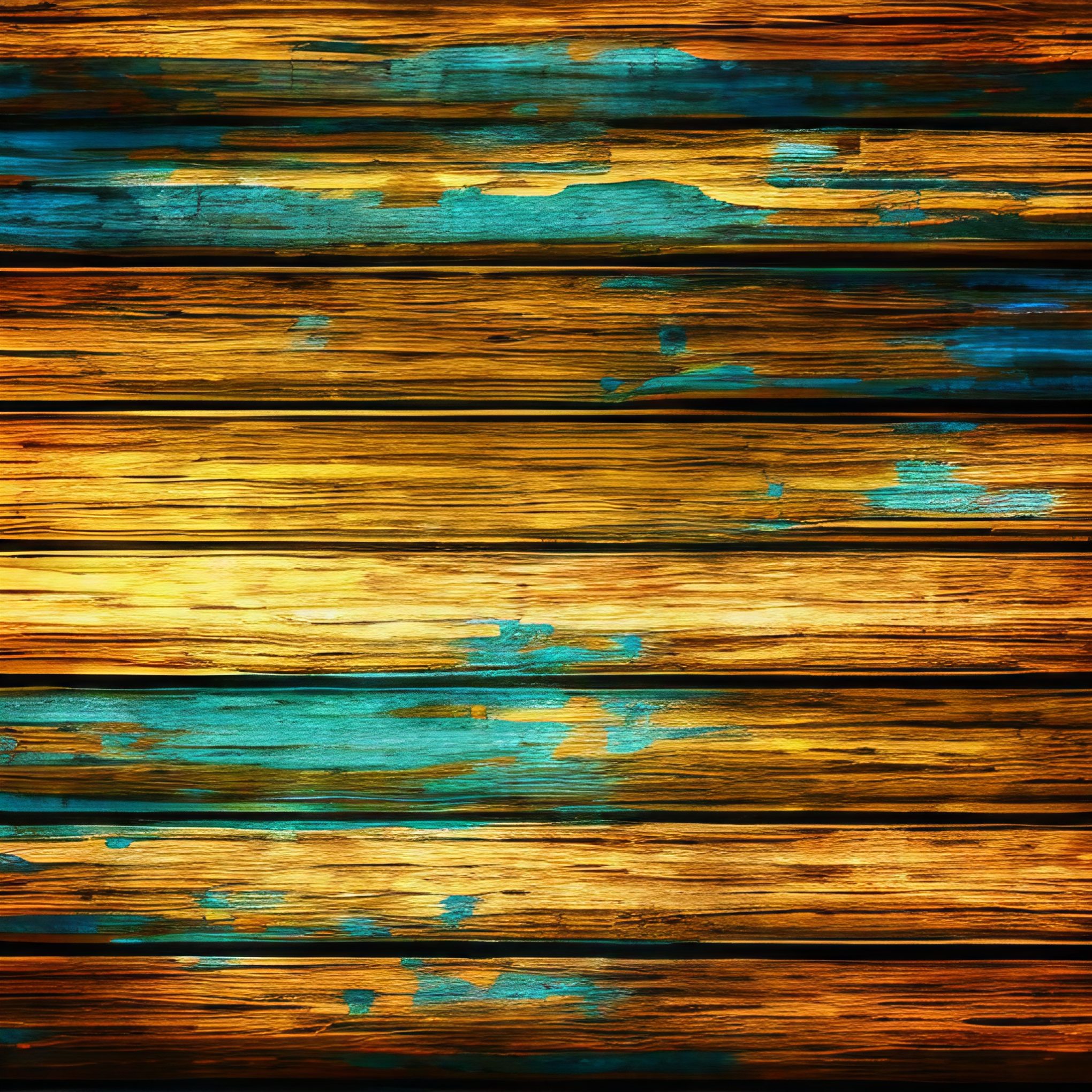Old Vintage Chipped Painted Blue Wooden Panels