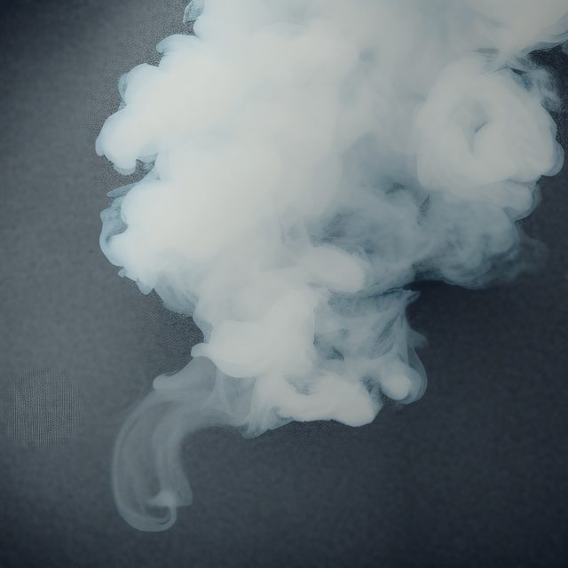 Plume of White Smoke on Grey Background