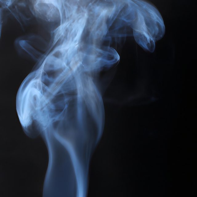 Blue Tone Smoke on Black Background