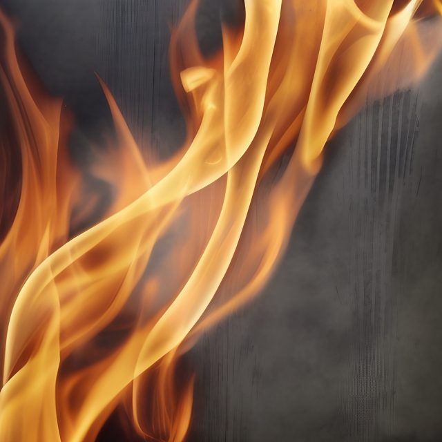 Burning Flame with Smoke Free Stock Photo