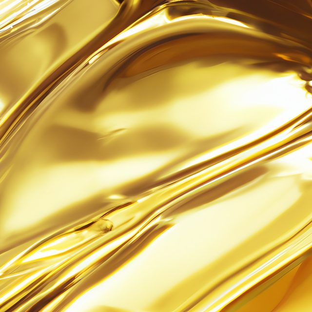 Bright Yellow Liquid Poured Gold Background Texture Free Stock Image